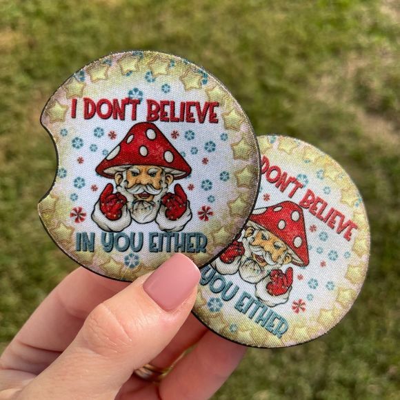 Funny Santa Car Coaster Set | Christmas Coaster | Christmas Car Accessories - Picture 6 of 14